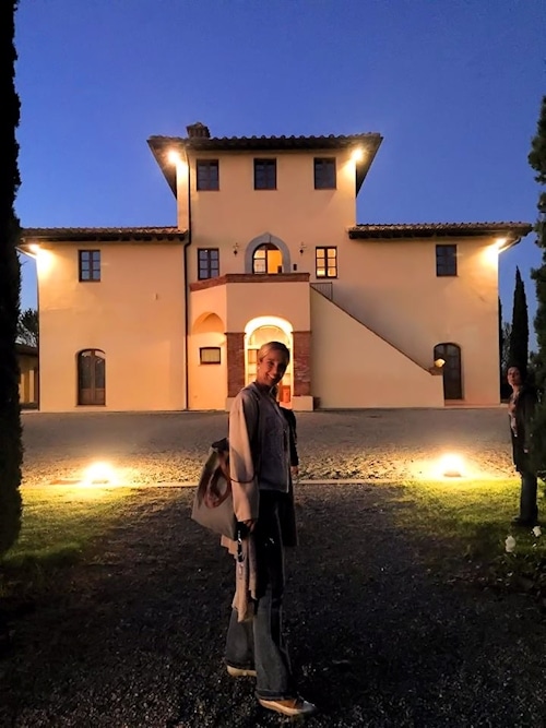 "Majestätische Fassade des Herrenhauses auf dem Landgut Terricciola" © www.toscana-forum.de