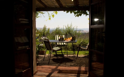 Ferienhaus Toskana 2 Blick auf die Terasse