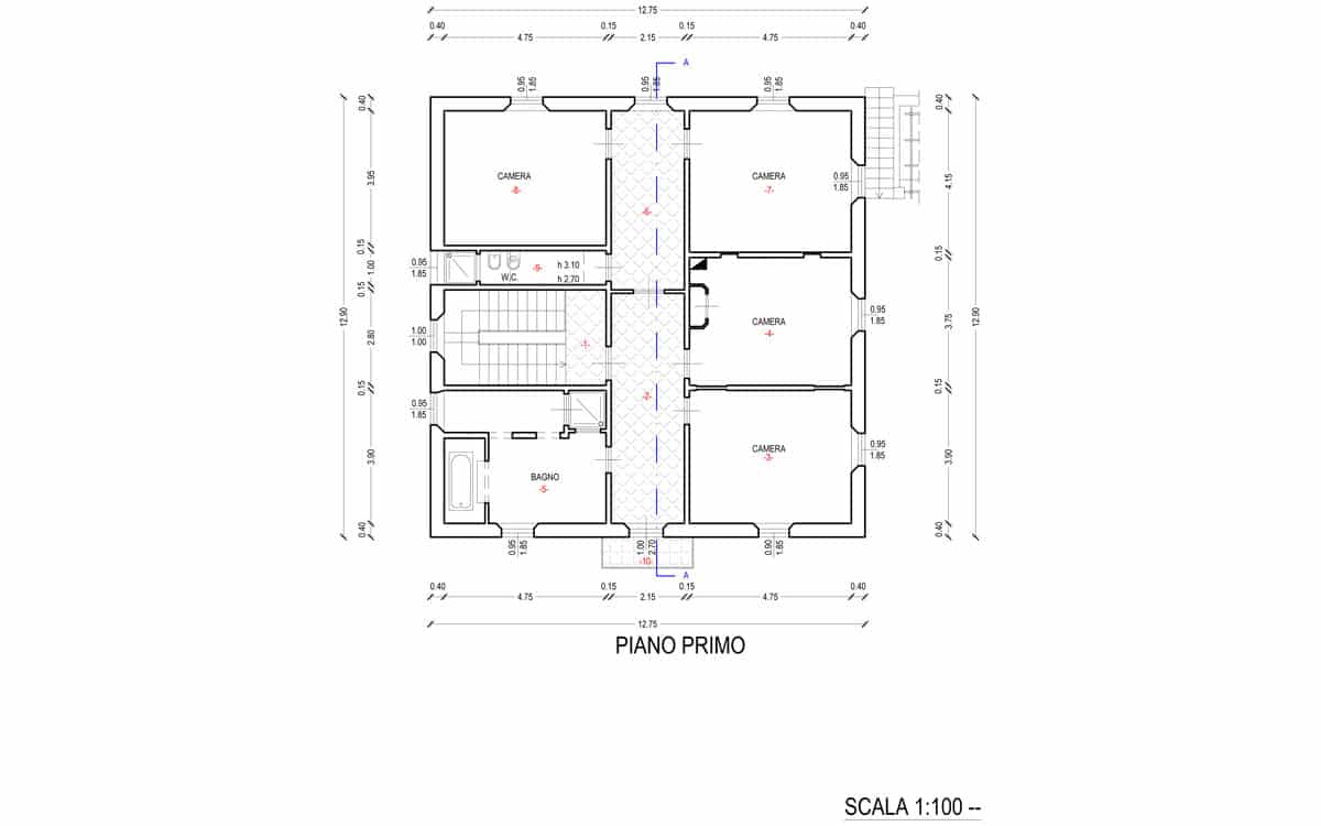 Villa Peccioli 4 Grundriss Obergeschoss Villa Peccioli 4 Grundriss Obergeschoss
