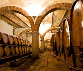 im Weinkeller der Burg Chianti