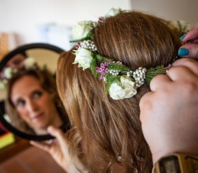 Vorbereitungen am Tag der Hochzeit