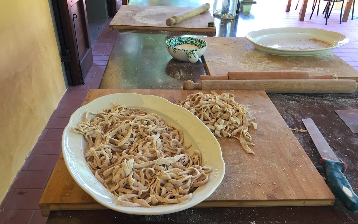 Bio-Kochkurs 25 ~ die Tagliatelle sind fertig Bio-Kochkurs 25 ~ die Tagliatelle sind fertig