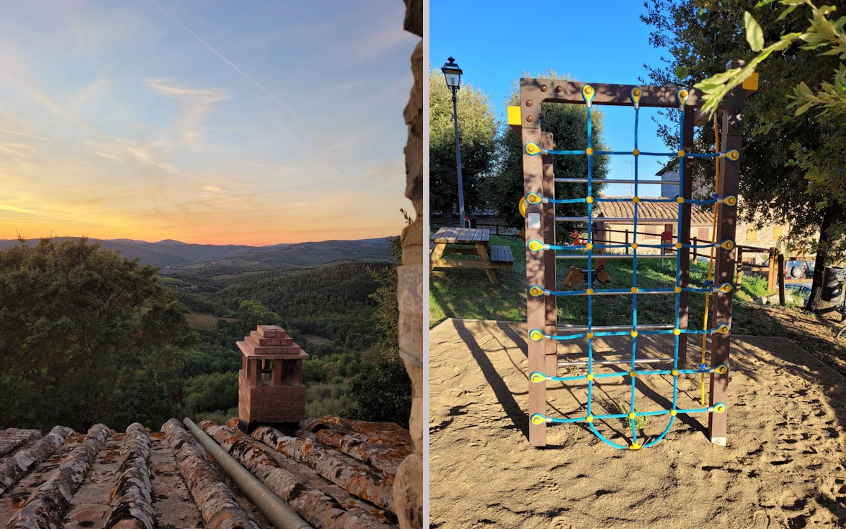 Burg Chianti Blick und Spielplatz (1) Burg Chianti Blick und Spielplatz (1)