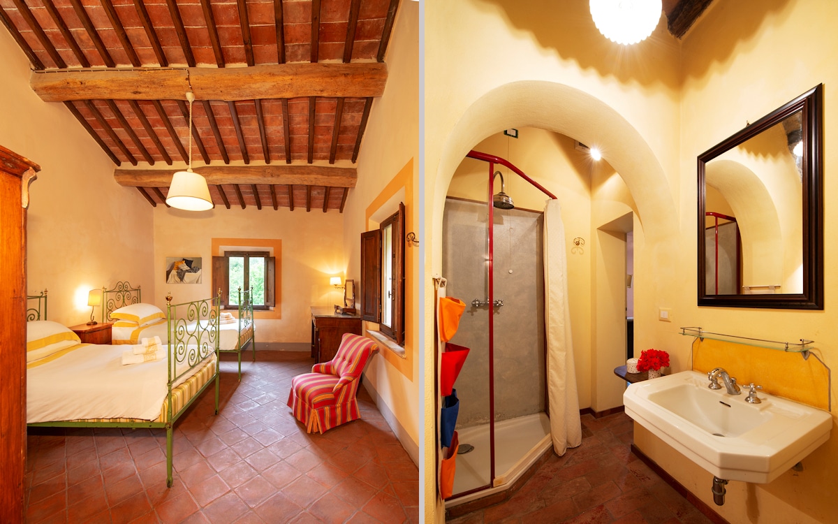 Villa Marti 2, Schlafzimmer 3 und Badezimmer Villa Marti 2, Schlafzimmer 3 und Badezimmer