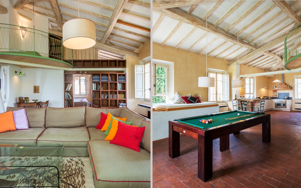 Villa Marti 4, Wohnraum mit Billiard Villa Marti 4, Wohnraum mit Billiard