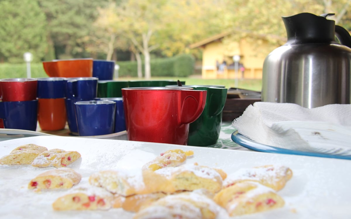 Bio-Kochkurs, Frühstück vor dem Besuch des Gemüsegartens Bio-Kochkurs, Frühstück vor dem Besuch des Gemüsegartens