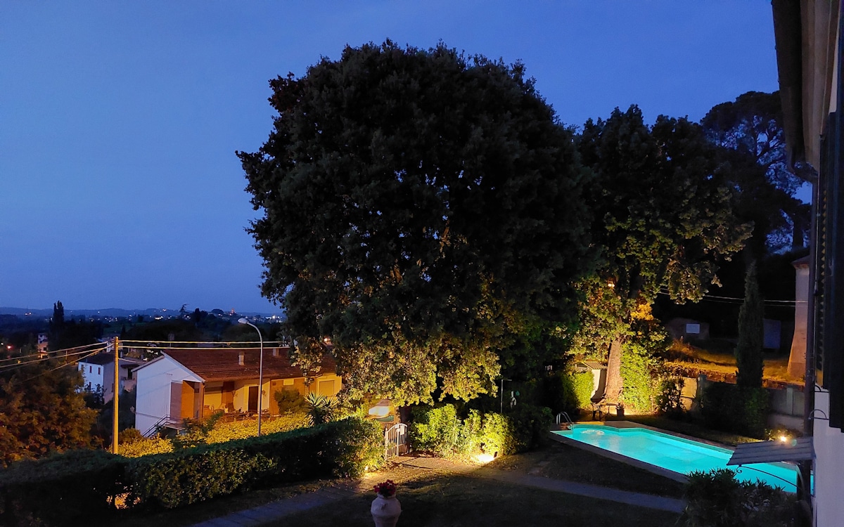 Ferienwohnung Soiana, Pool bei Nacht (1) Ferienwohnung Soiana, Pool bei Nacht (1)