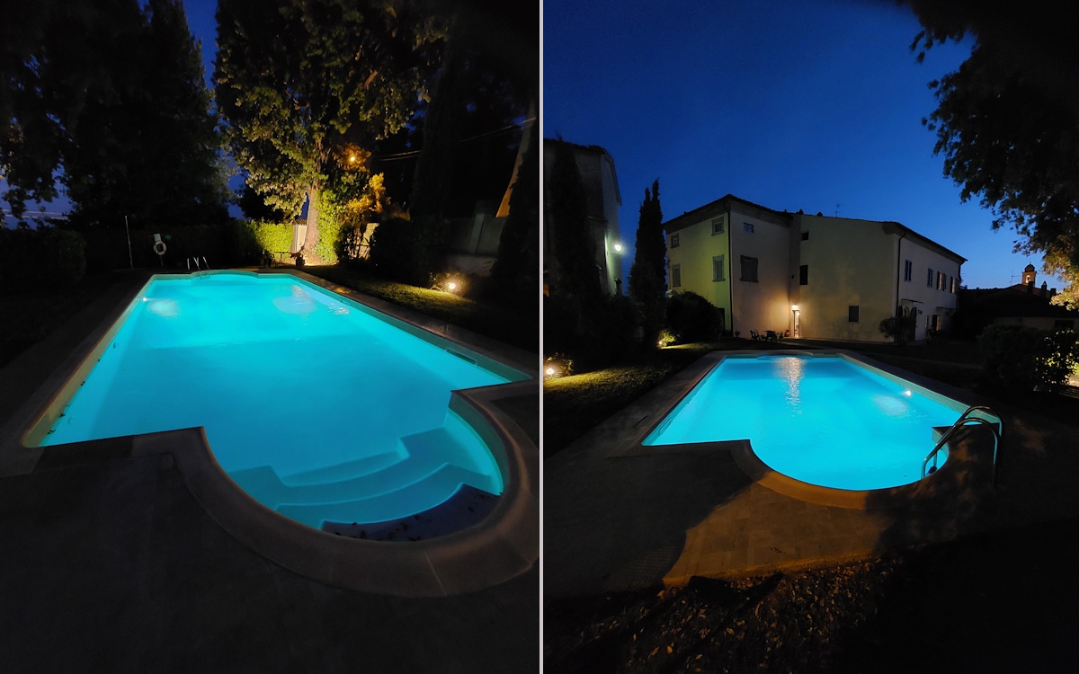 Ferienwohnung Soiana, Pool bei Nacht (2) Ferienwohnung Soiana, Pool bei Nacht (2)