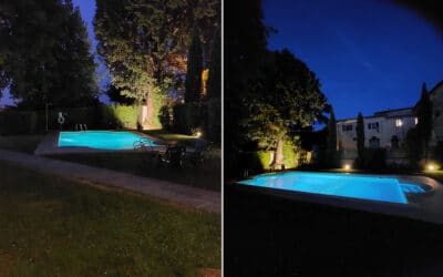 Ferienwohnung Soiana, Pool bei Nacht (3)