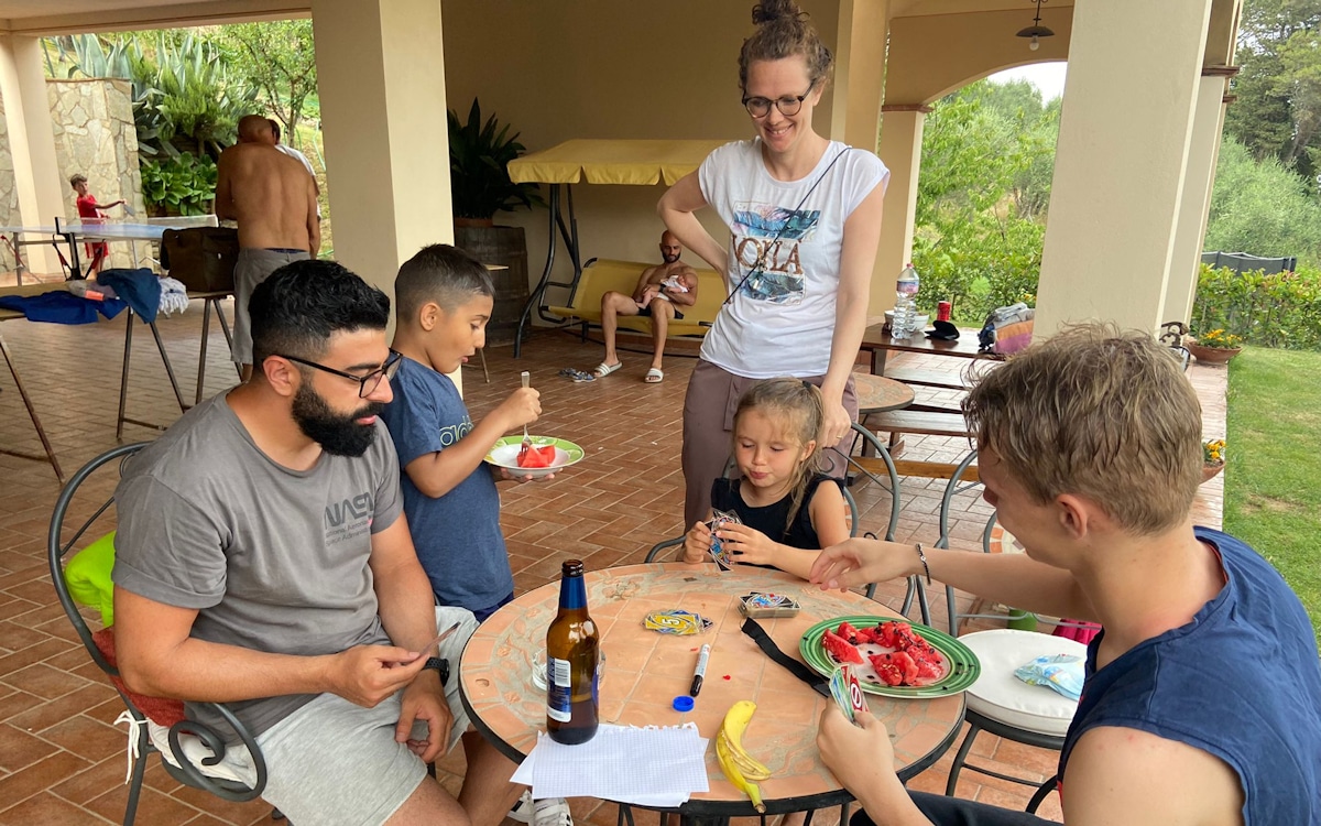 Toskana-Fußball-Camp, Merenda im Ferienhaus In Toscana (1) Toskana-Fußball-Camp, Merenda im Ferienhaus In Toscana (1)