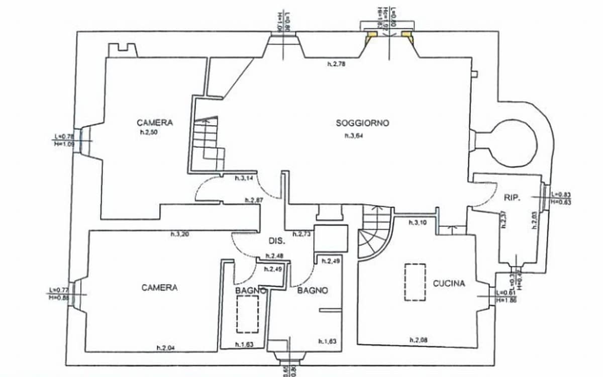 Villa Gaiole 4, Obergeschoss (Grundriss) Villa Gaiole 4, Obergeschoss (Grundriss)