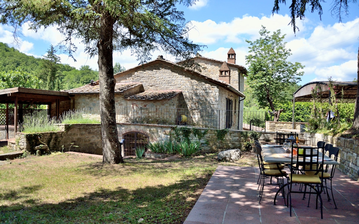 Villa Gaiole 4, Sitzplatz im Garten Villa Gaiole 4, Sitzplatz im Garten