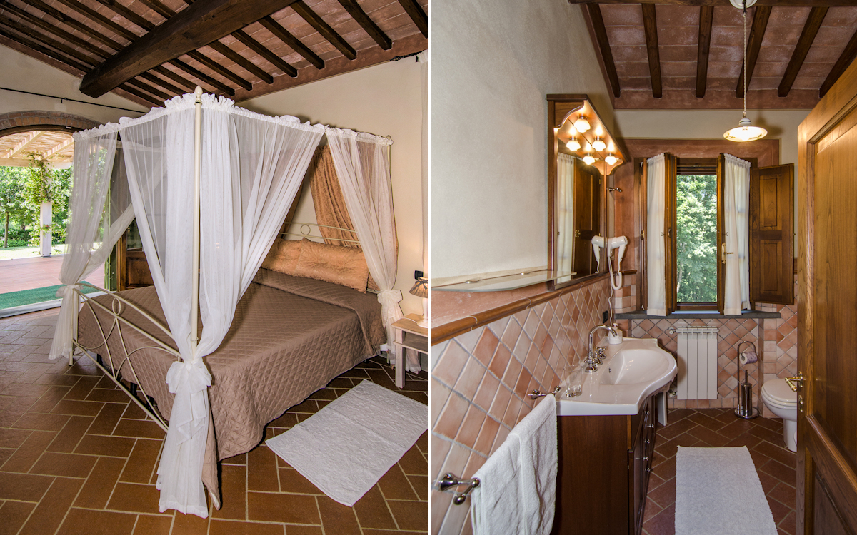 Agriturismo Crespina 2, FeWo GI2E - Schlafzimmer, Bad