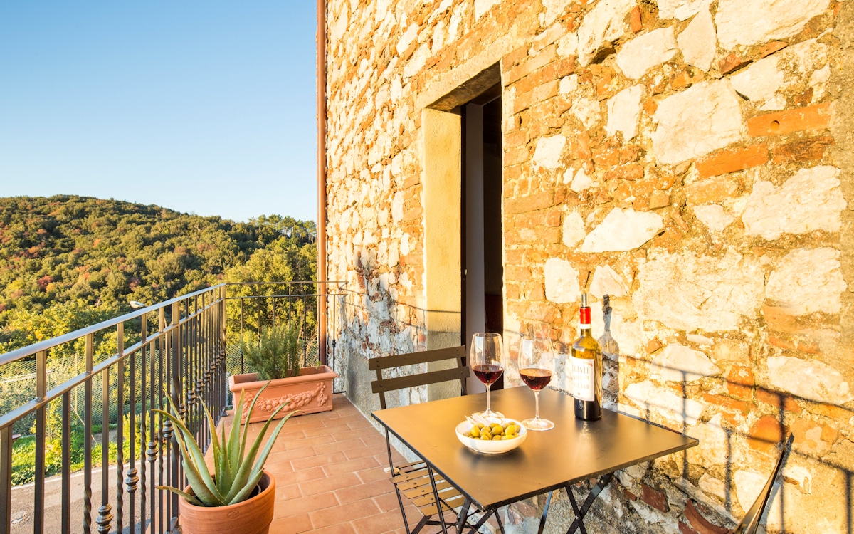 Ferienwohnung Trequanda | Balkon mit Blick Ferienwohnung Trequanda | Balkon mit Blick
