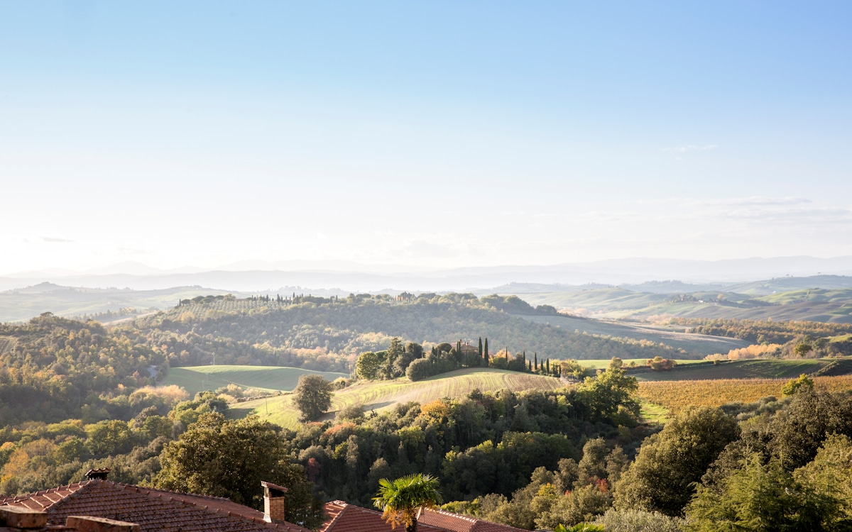 Ferienwohnung Trequanda | Blick vom Balkon Ferienwohnung Trequanda | Blick vom Balkon