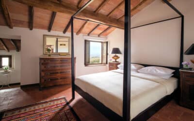 Ferienwohnung Trequanda | Doppelzimmer mit Baldachin