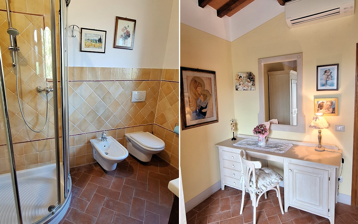 Ferienhaus Brolio 1g, Badezimmer 2 und Schlafzimmer 2 Ferienhaus Brolio 1g, Badezimmer 2 und Schlafzimmer 2