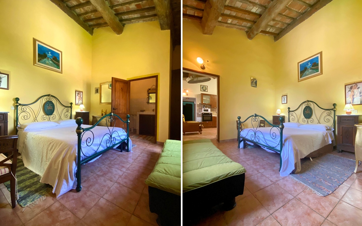 Ferienhaus Montepulciano, 1. Schlafzimmer (3) im  Haupthaus Ferienhaus Montepulciano, 1. Schlafzimmer (3) im  Haupthaus