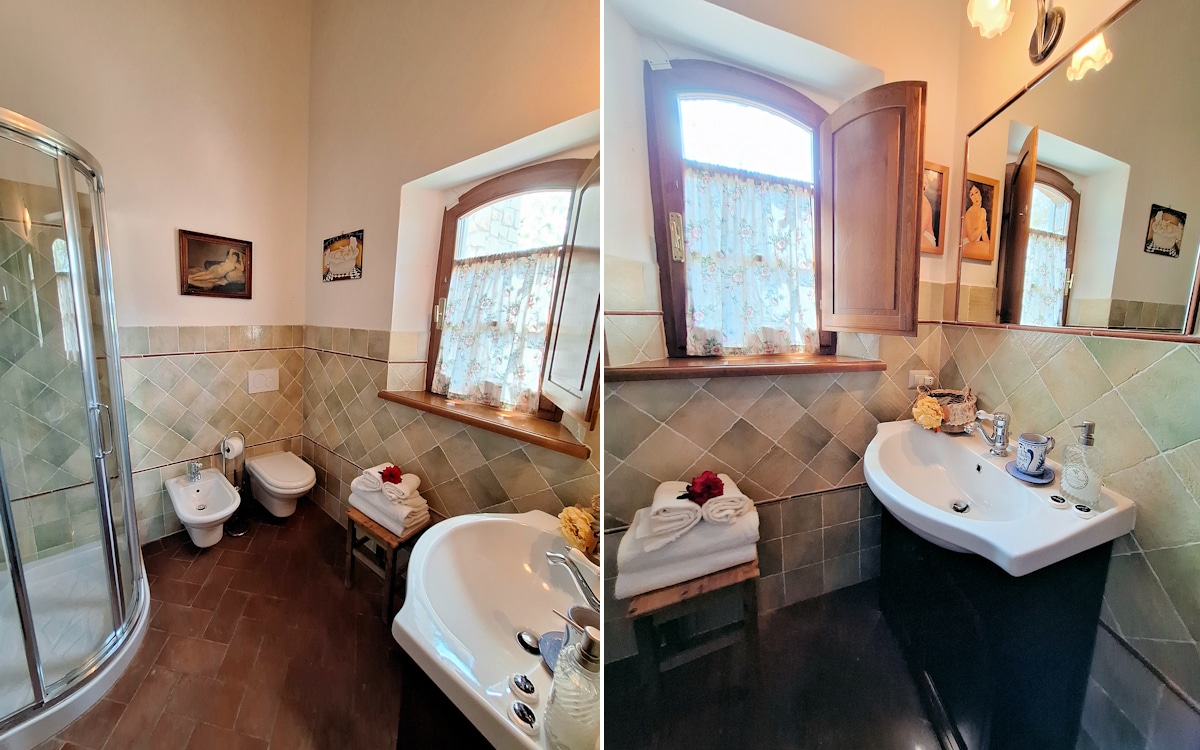Cottage Gaiole 7m, Badezimmer (2) Cottage Gaiole 7m, Badezimmer (2)