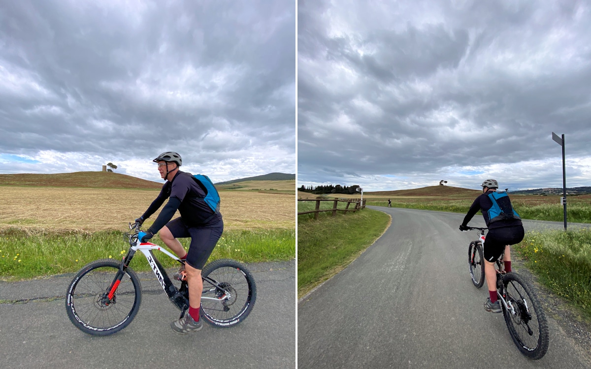E-Bike-Tour Toskana, geteerte Strasse (2)