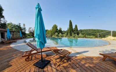 Agriturismo Guardistallo, Meerblick vom Pool (2)