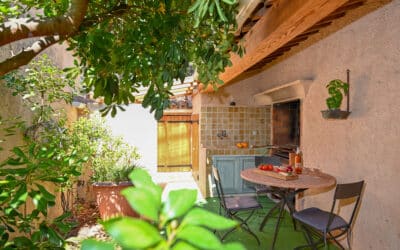 Ferienhaus Saint Tropez Garten mit Aussenküche (3)