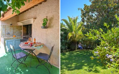Ferienhaus Saint Tropez Garten mit Aussenküche