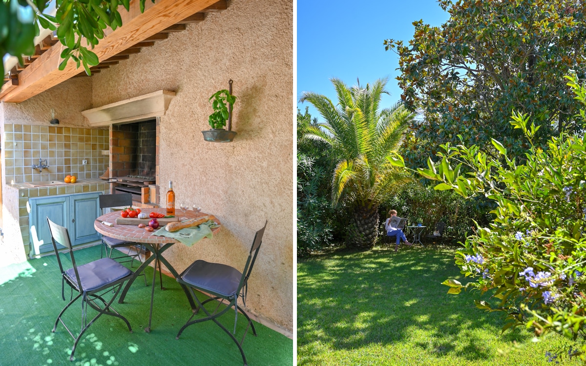 Ferienhaus Saint Tropez Garten mit Aussenküche Ferienhaus Saint Tropez Garten mit Aussenküche