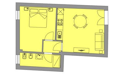 Agriturismo Palaia 3, Ferienwohnung CO2E (Grundriss)