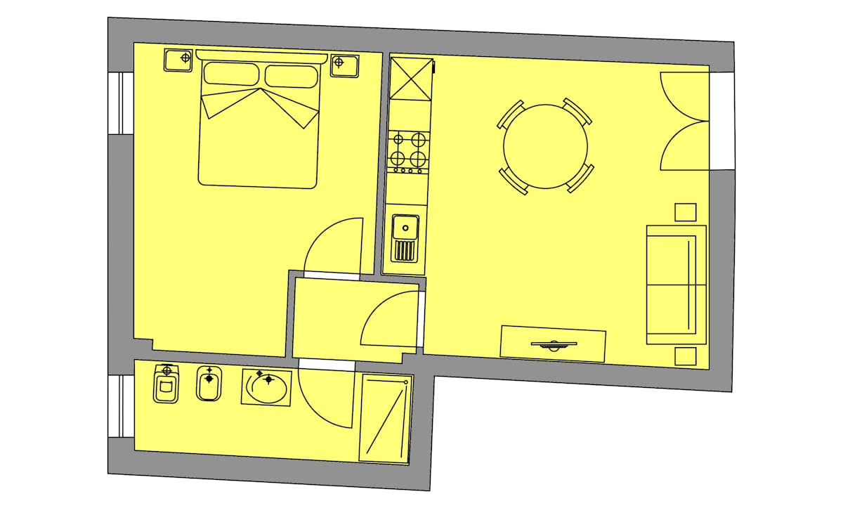 Agriturismo Palaia 3, Ferienwohnung CO2E (Grundriss)