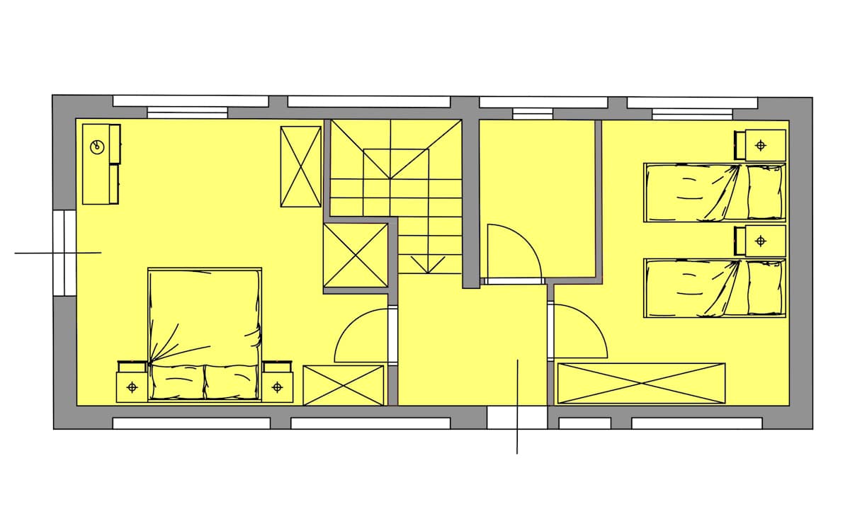 Agriturismo Palaia 3, Ferienwohnung MI3E1 (Grundriss, 1. Stock)