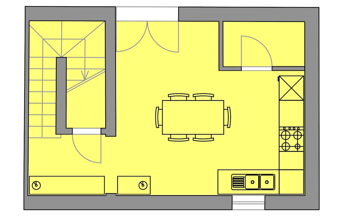 Agriturismo Palaia 3, Ferienwohnung MI3E1 (Grundriss, Erdgeschoss)