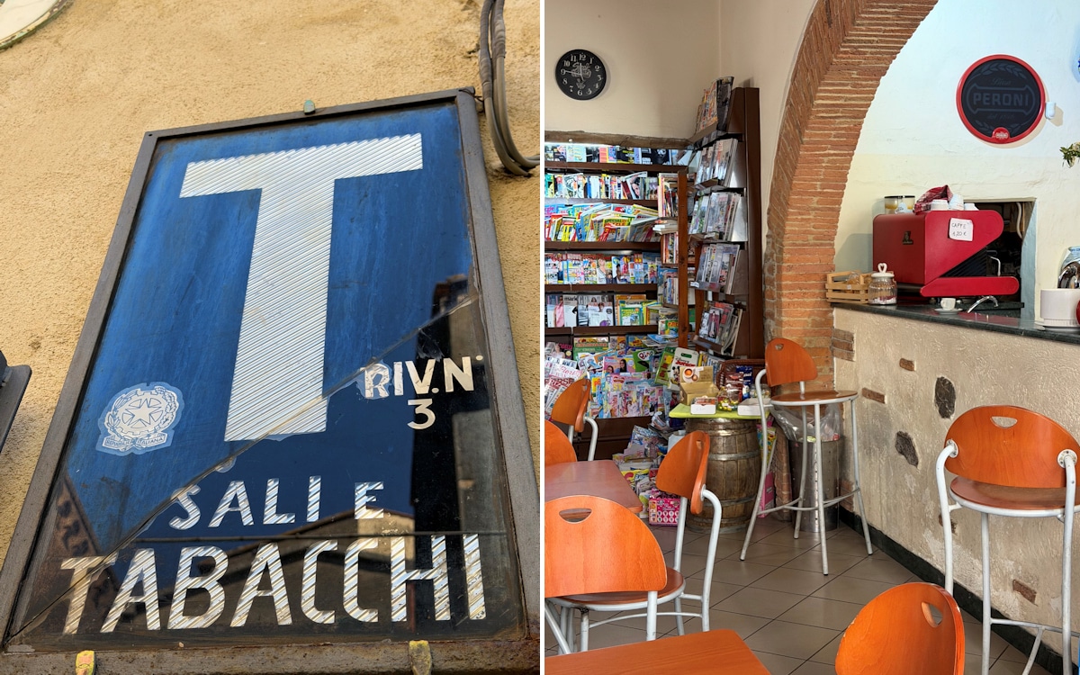 Dorf Giuncarico, Dorf-Bar Detail (2)