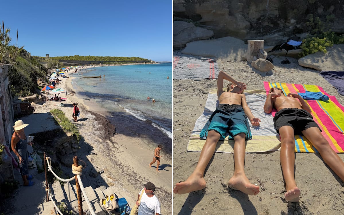 Strand in August in Pianosa Strand in August in Pianosa